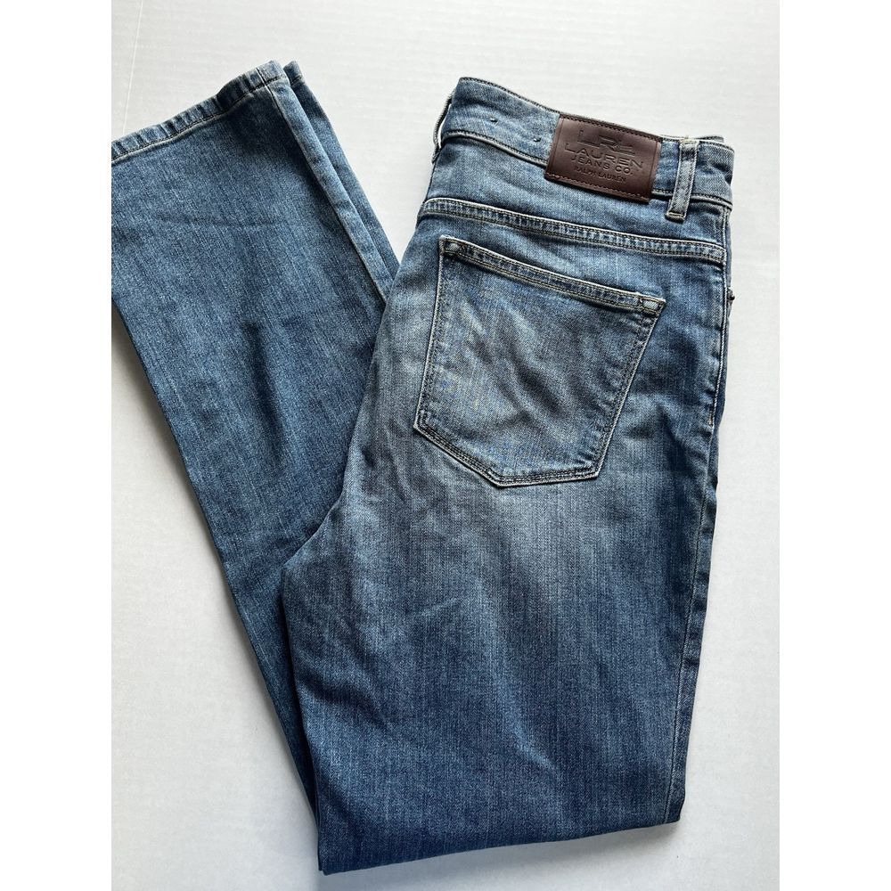 LRL‎ Lauren Jeans Co Women's Sz 12P Jeans Straight Leg Mid Rise